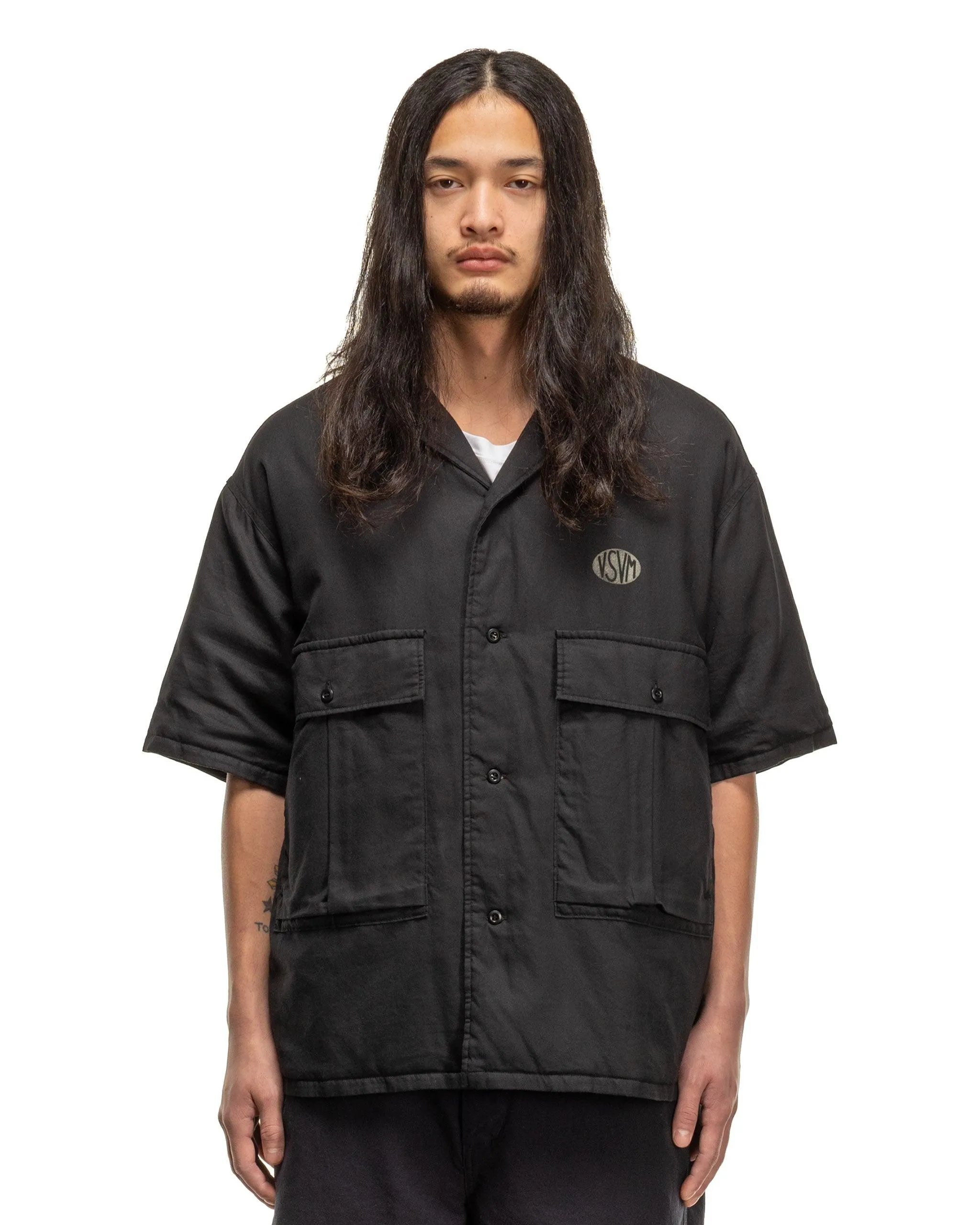 Cornet Down Shirt S/S Black