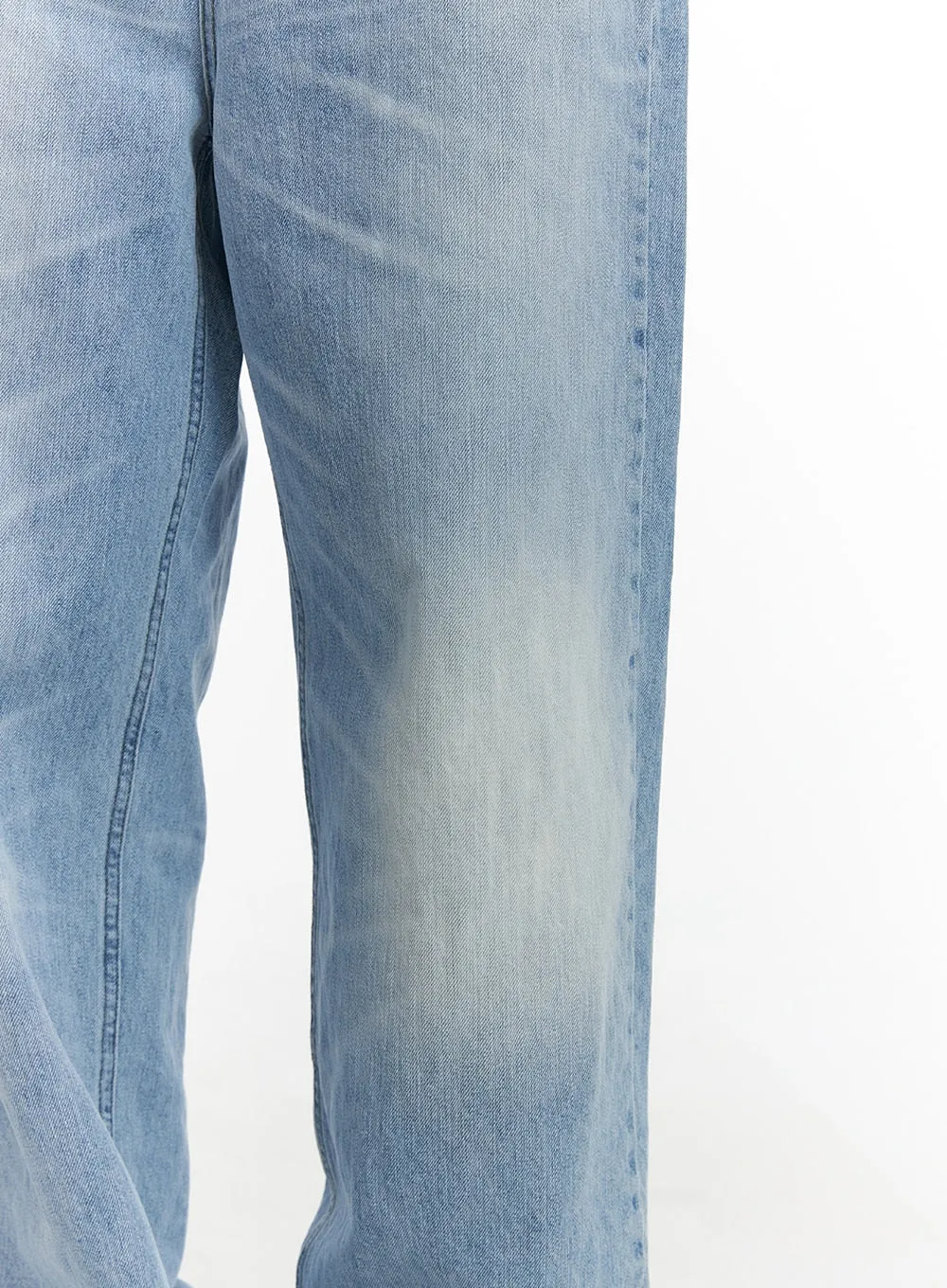 Cotton Cloud Washed Straight Jeans CM407