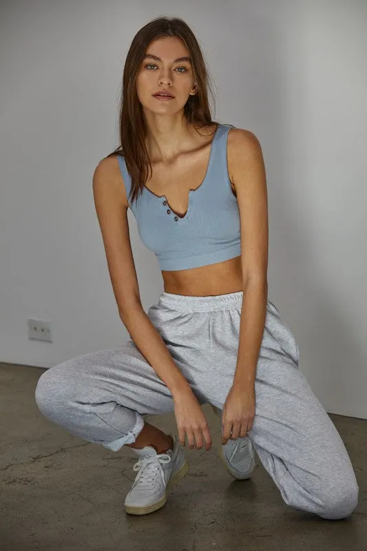 Day Dream Button Down Crop Brami