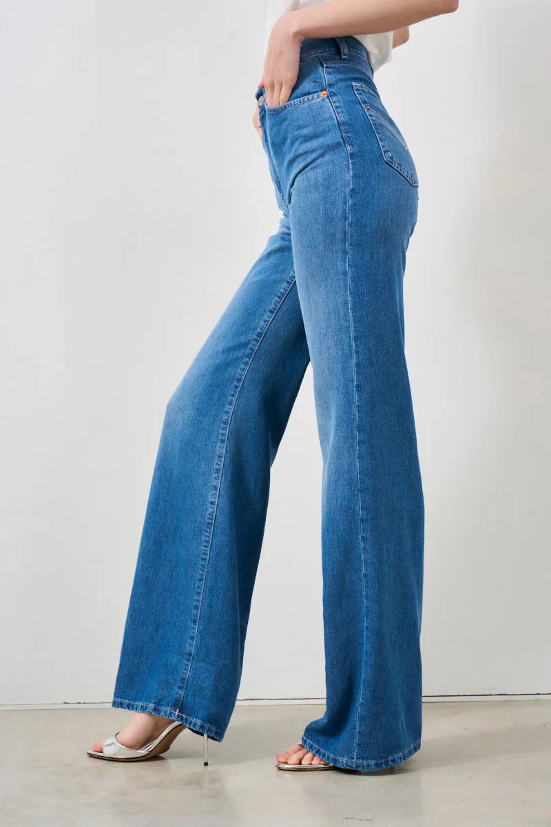 DONDUP Jeans donna a palazzo Amber