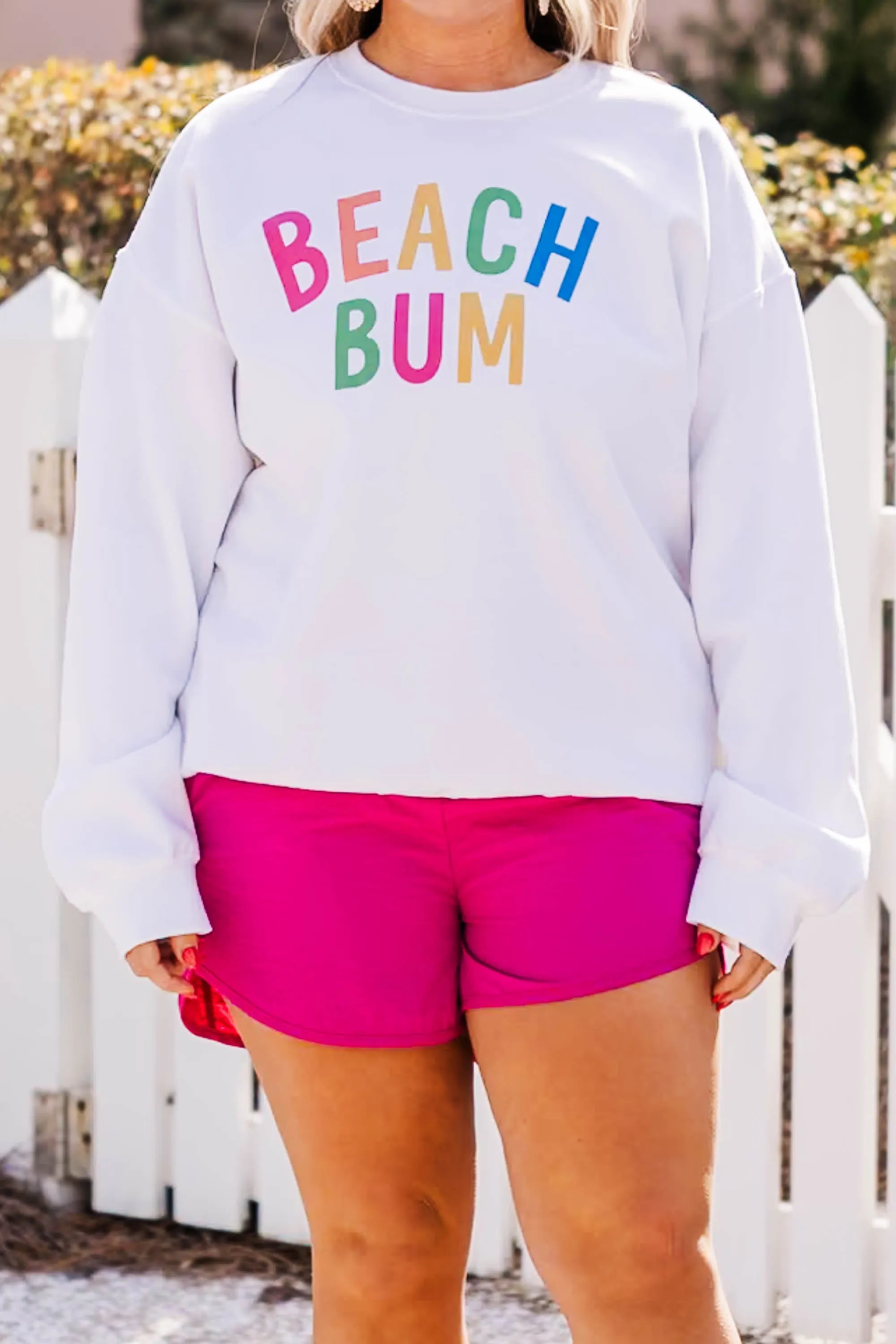 Down By The Coast Sweatshirt, White