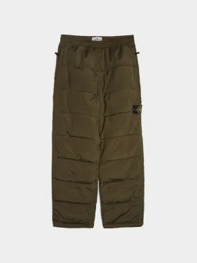 ECONYL Nylon Metal Down Pants, Olive