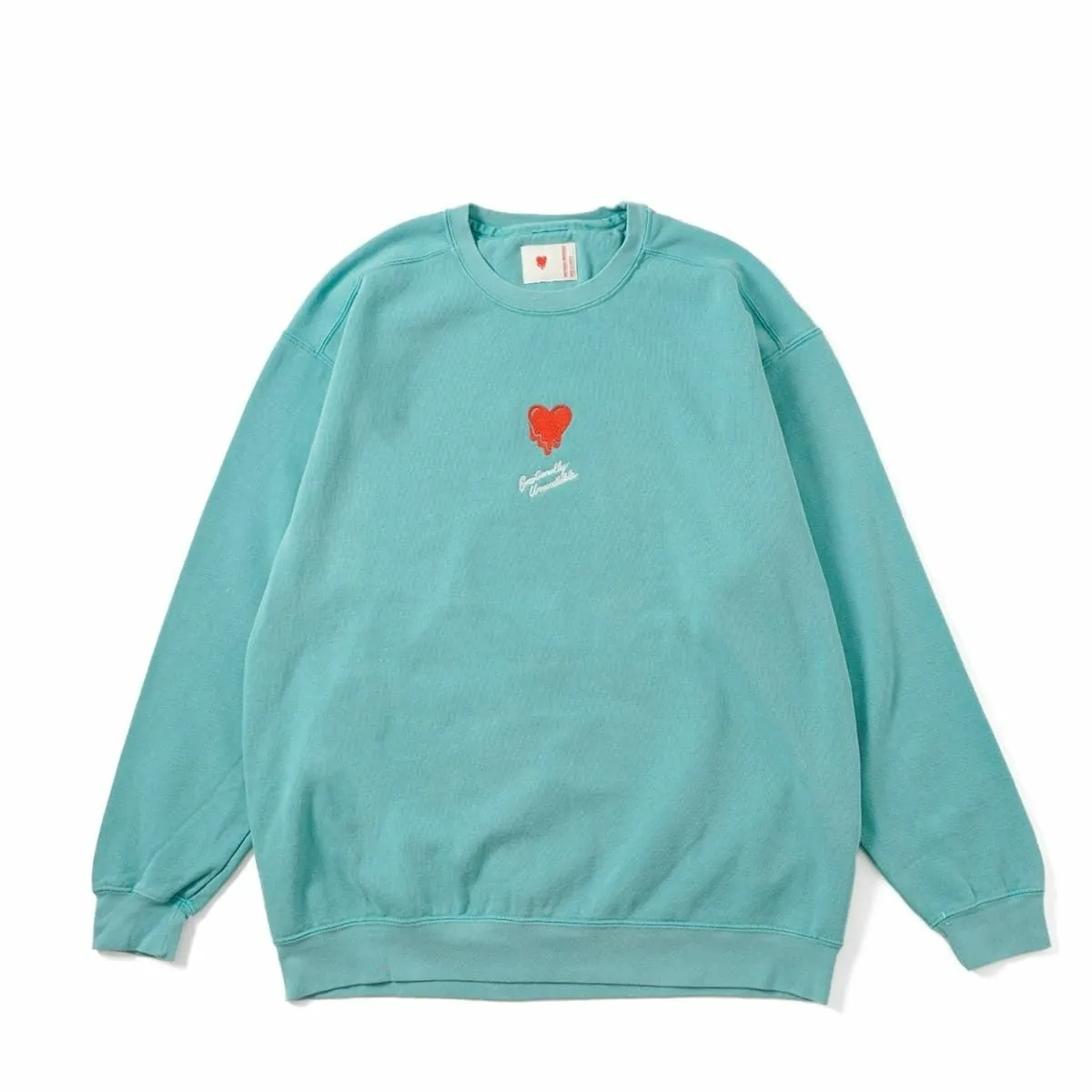 Emotionally Unavailable  |Crew Neck Heart Unisex Street Style Long Sleeves Plain