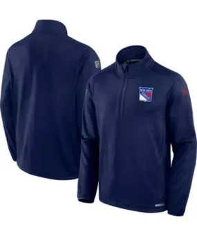 Fanatics Men's NHL Fanatics New York Rangers Authentic Pro Rink Quarter-Zip Jacket