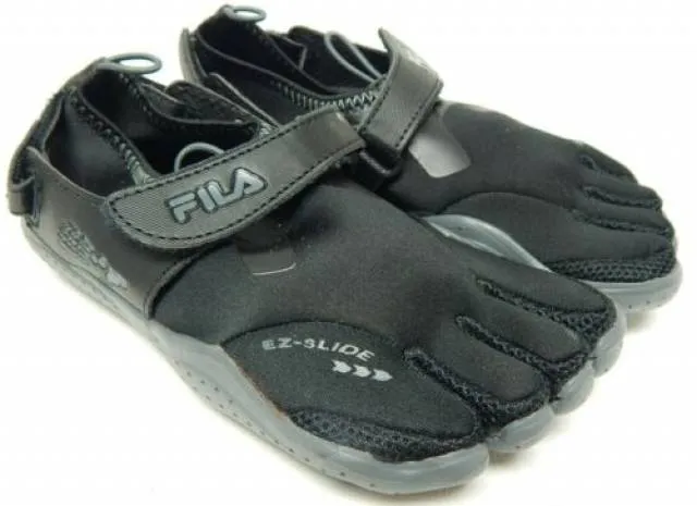 Fila skele-toes size 5 m eu 35.5 women's ez slide water shoes black 5pk14074-020