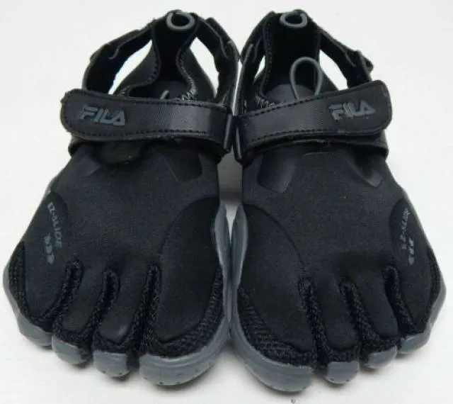 Fila skele-toes size 5 m eu 35.5 women's ez slide water shoes black 5pk14074-020