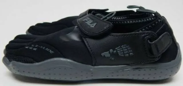 Fila skele-toes size 5 m eu 35.5 women's ez slide water shoes black 5pk14074-020