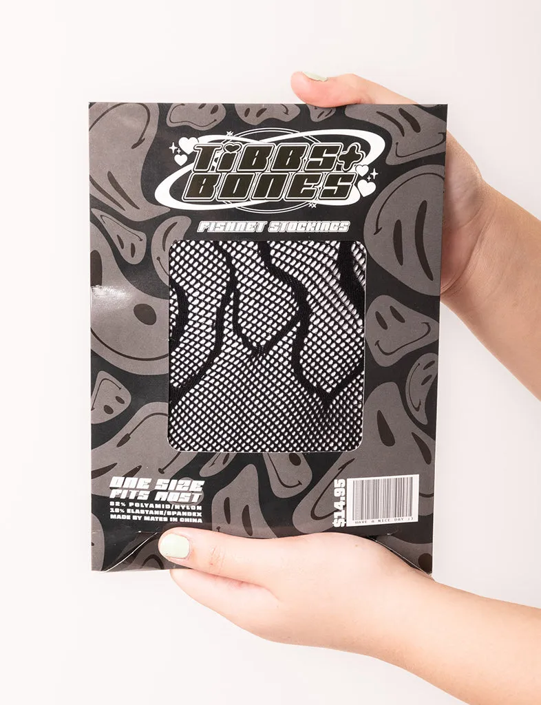 FLAME FISHNETS - BLACK