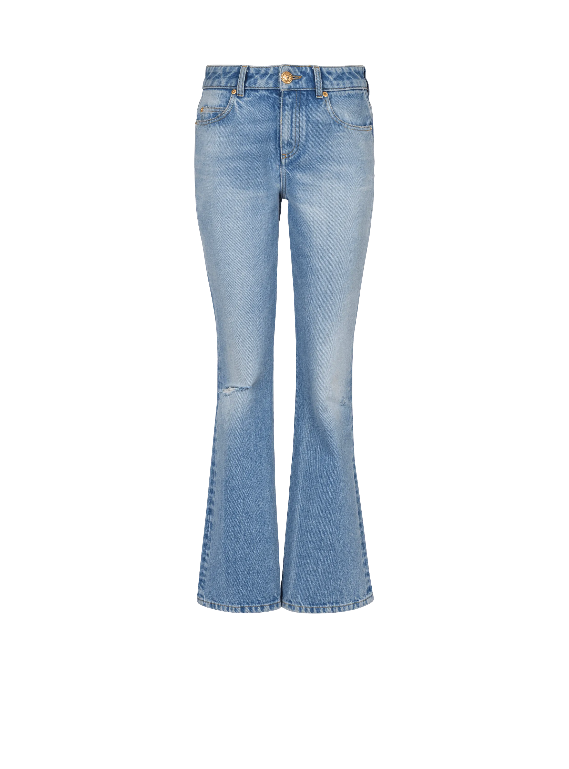 Flared denim jeans