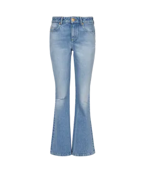 Flared denim jeans