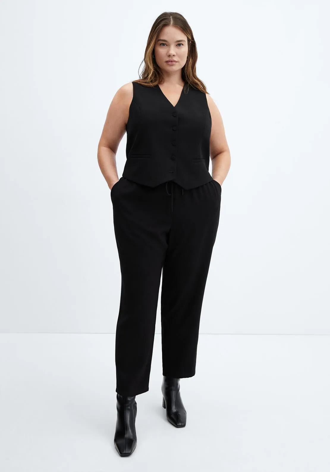 Flowy straight-fit trousers