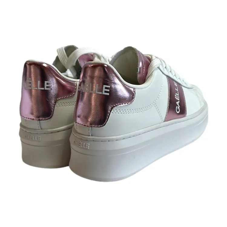 Gaelle Paris GACAW0016 ADDICT Sneaker Donna Stringate Bianco Rosa