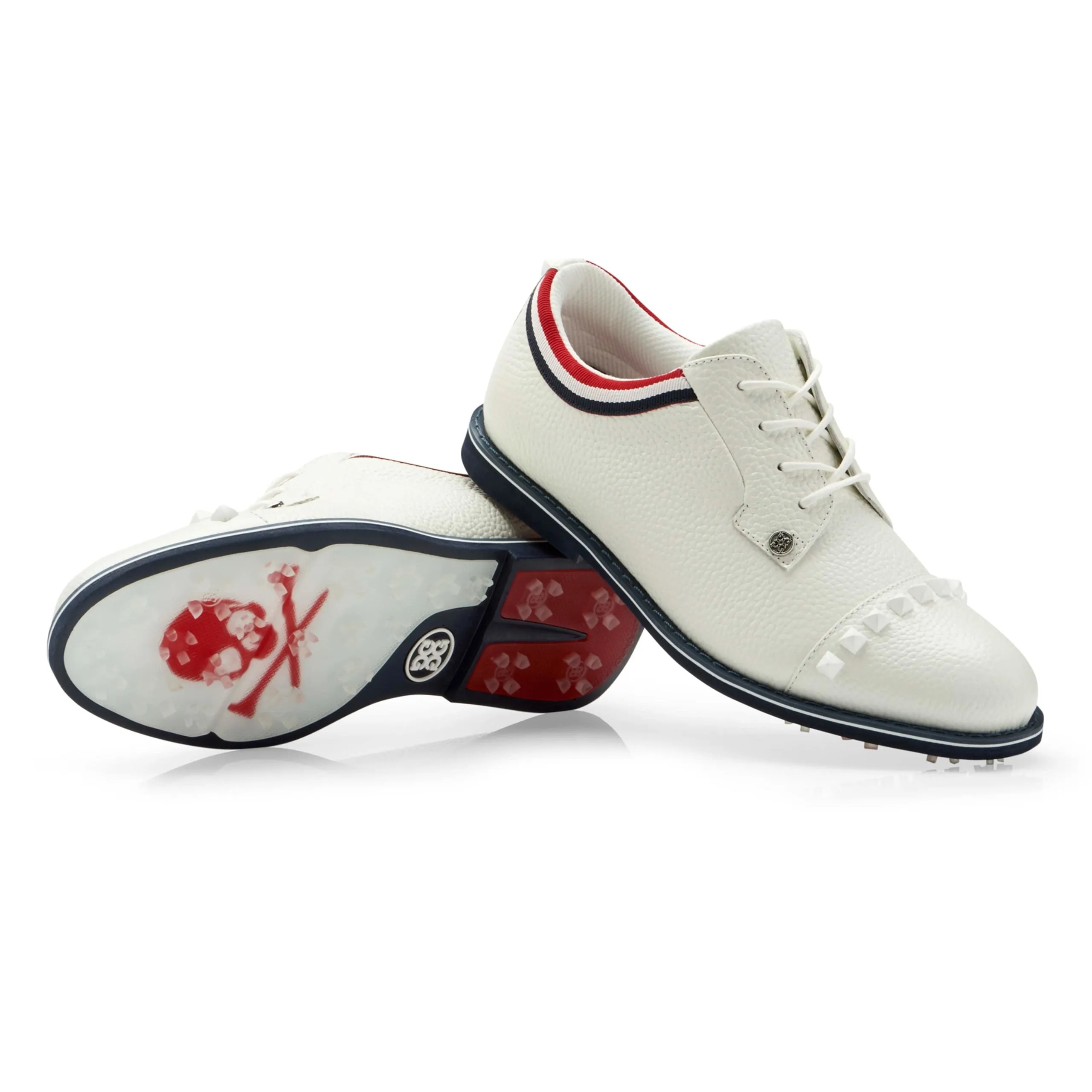 G/Fore Grosgrain Stud Cap Toe Gallivanter Ladies Golf Shoe Snow