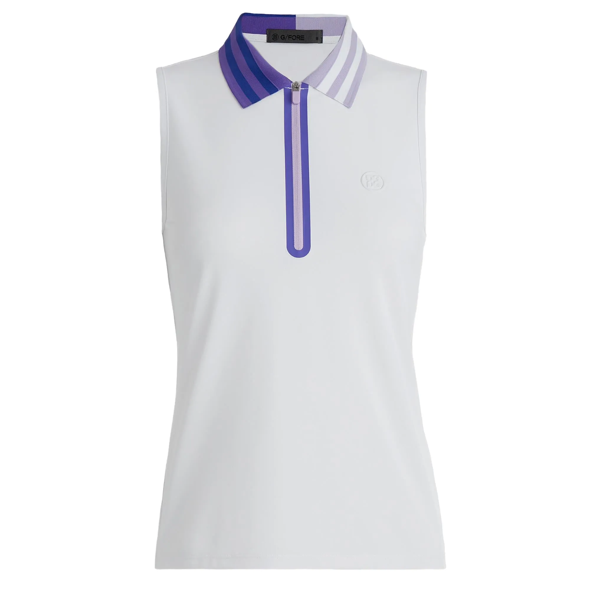 G/FORE Quarter Zip Tech Pique Ladies Sleeveless Golf Polo Snow