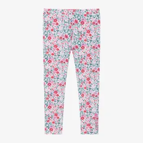 Girls Pink Cotton Reversible Leggings