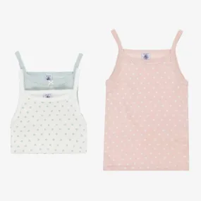 Green & Pink Organic Cotton Vests (3 Pack)