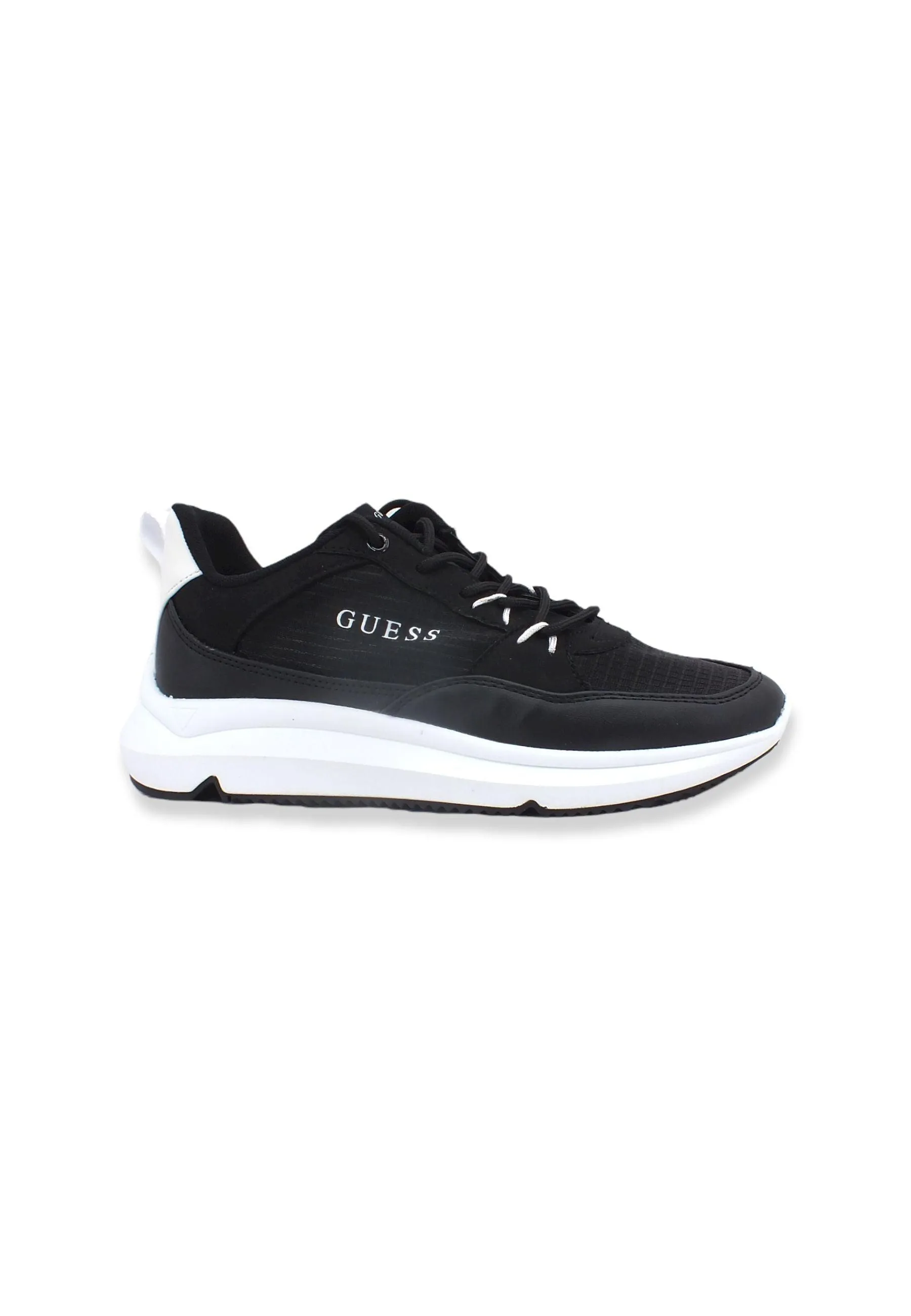 GUESS Sneaker Donna Running Suede Nylon Black FL6DGMFAB12