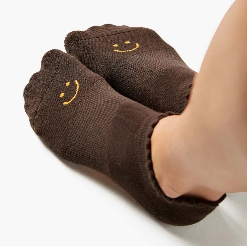 Happy Grip Socks - Bitter Brown