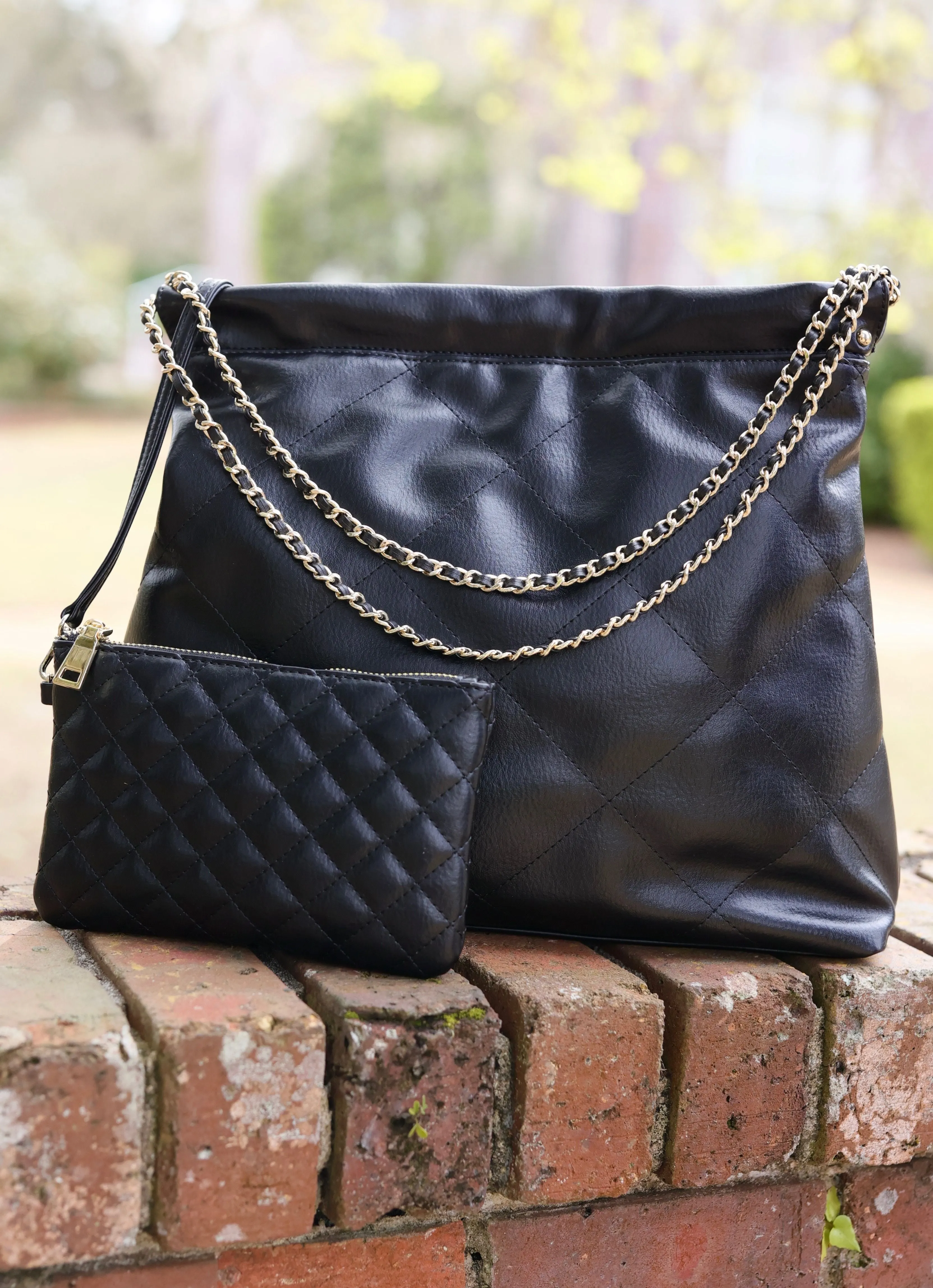 Harlow Tote with Pouch BLACK