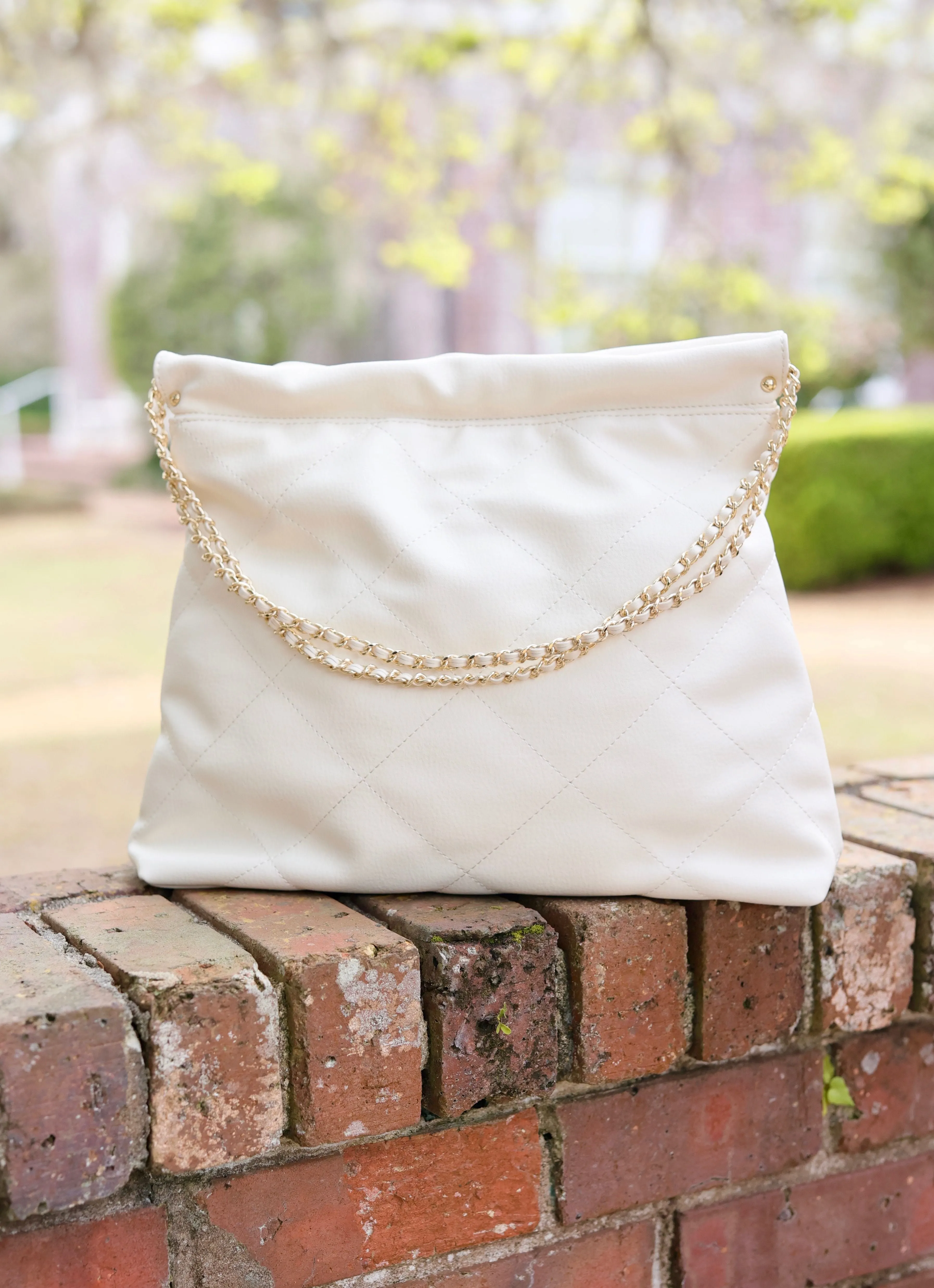 Harlow Tote with Pouch CREAM