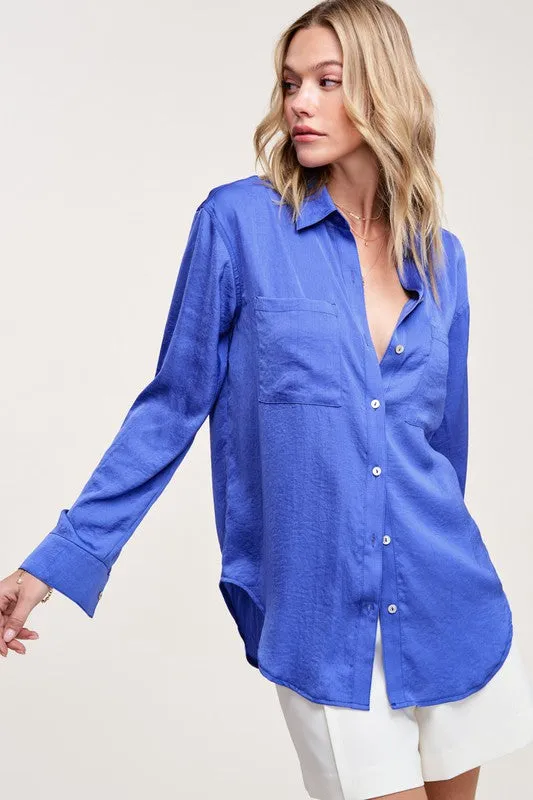 Hazel Long Sleeve Button Down Top