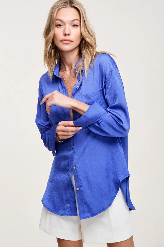 Hazel Long Sleeve Button Down Top