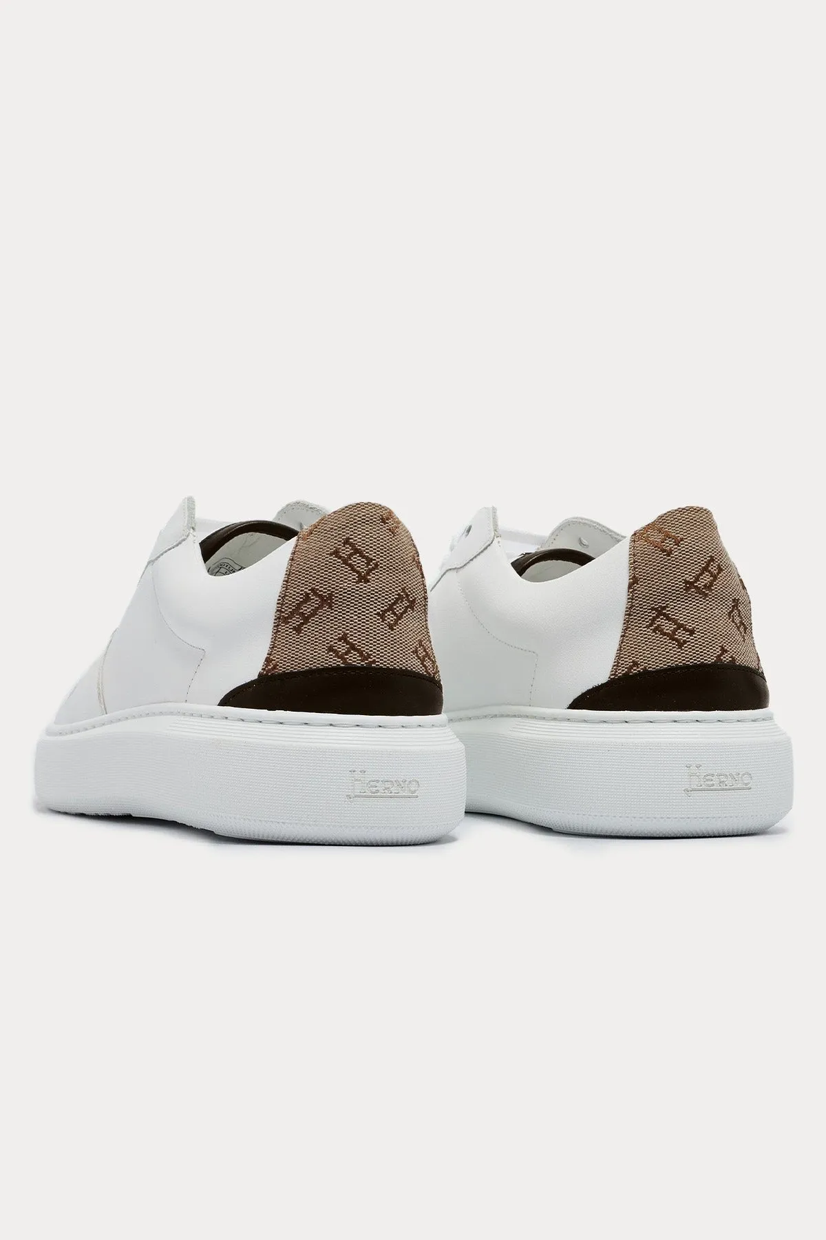 Herno Monogram Logolu Deri Sneaker Ayakkab