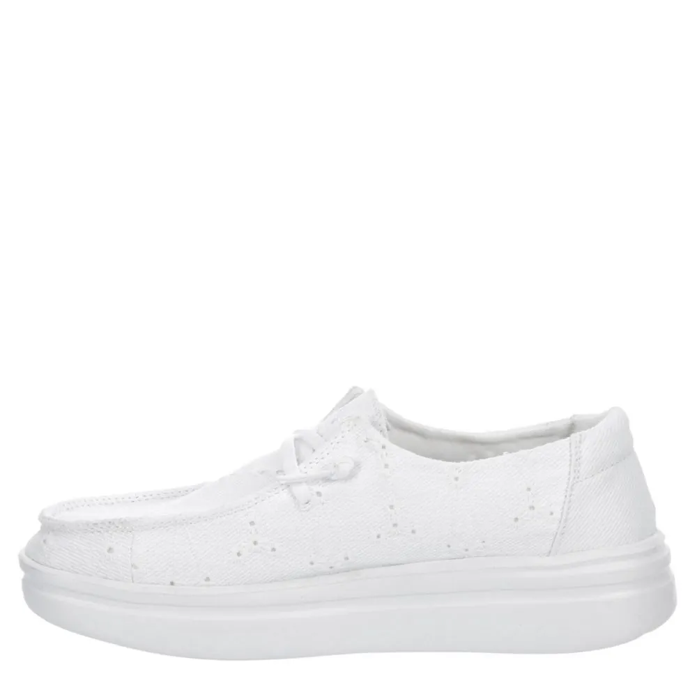 HEYDUDE  WOMENS WENDY RISE SLIP ON SNEAKER