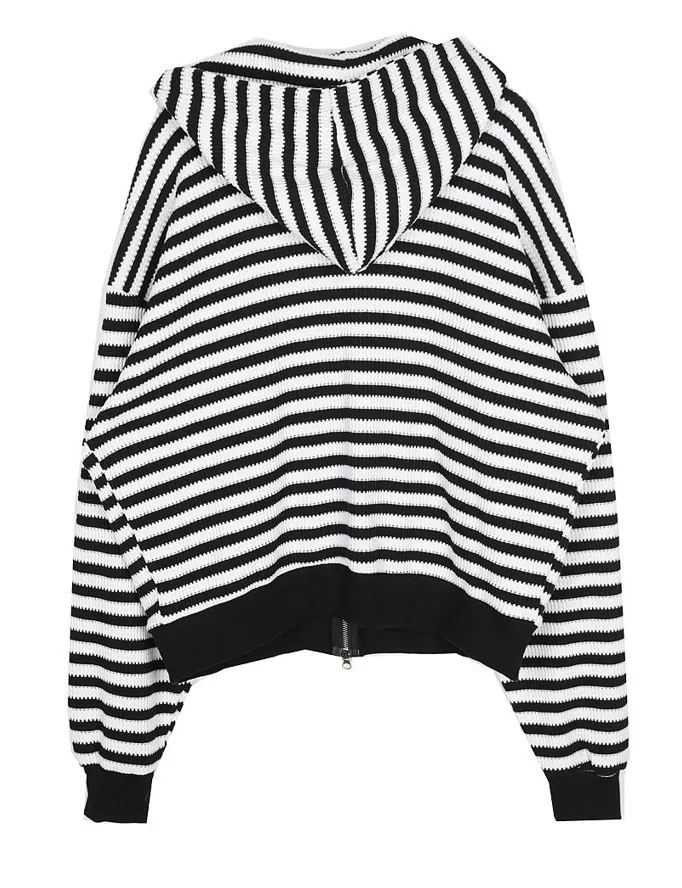 HOLY IN CODE  |Stripes Unisex Street Style Long Sleeves Cotton Oversized