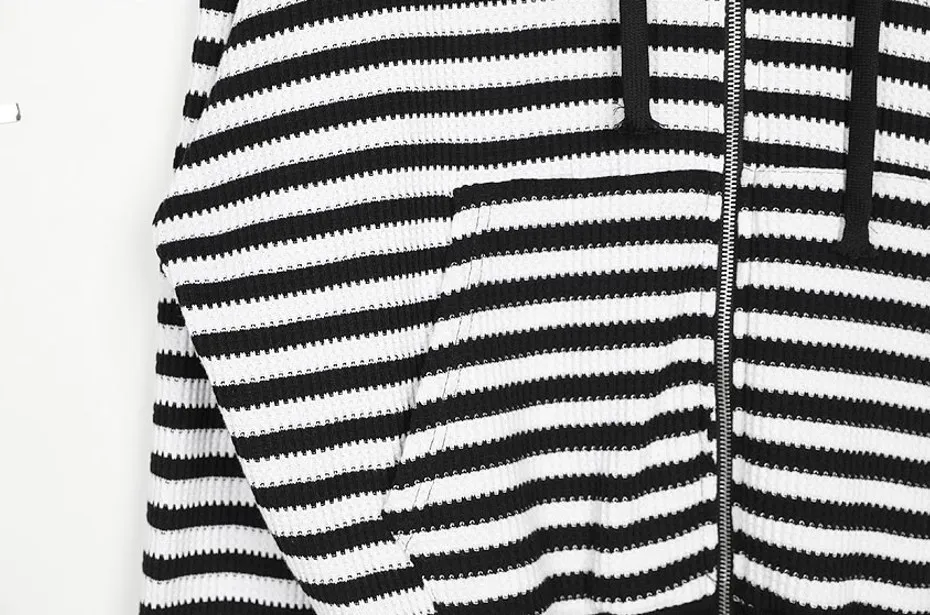 HOLY IN CODE  |Stripes Unisex Street Style Long Sleeves Cotton Oversized