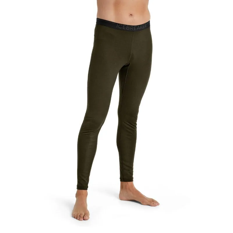 icebreaker Merino Base Layer Men's 200 Oasis Leggings Tights - Black, Loden