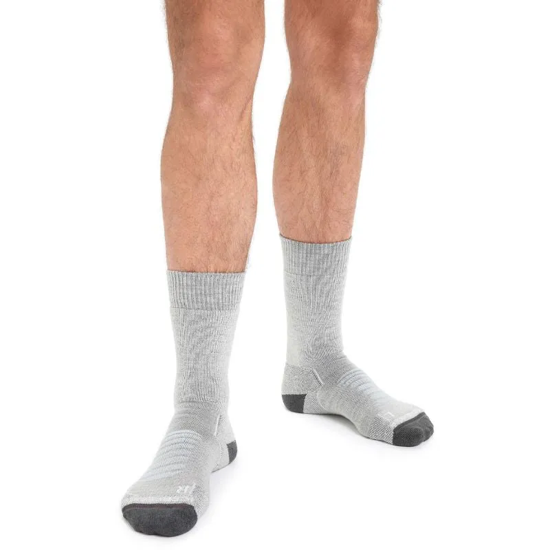 icebreaker Merino Men's Hike+ Heavy Crew Socks - Dawn Lucid Heather Snow