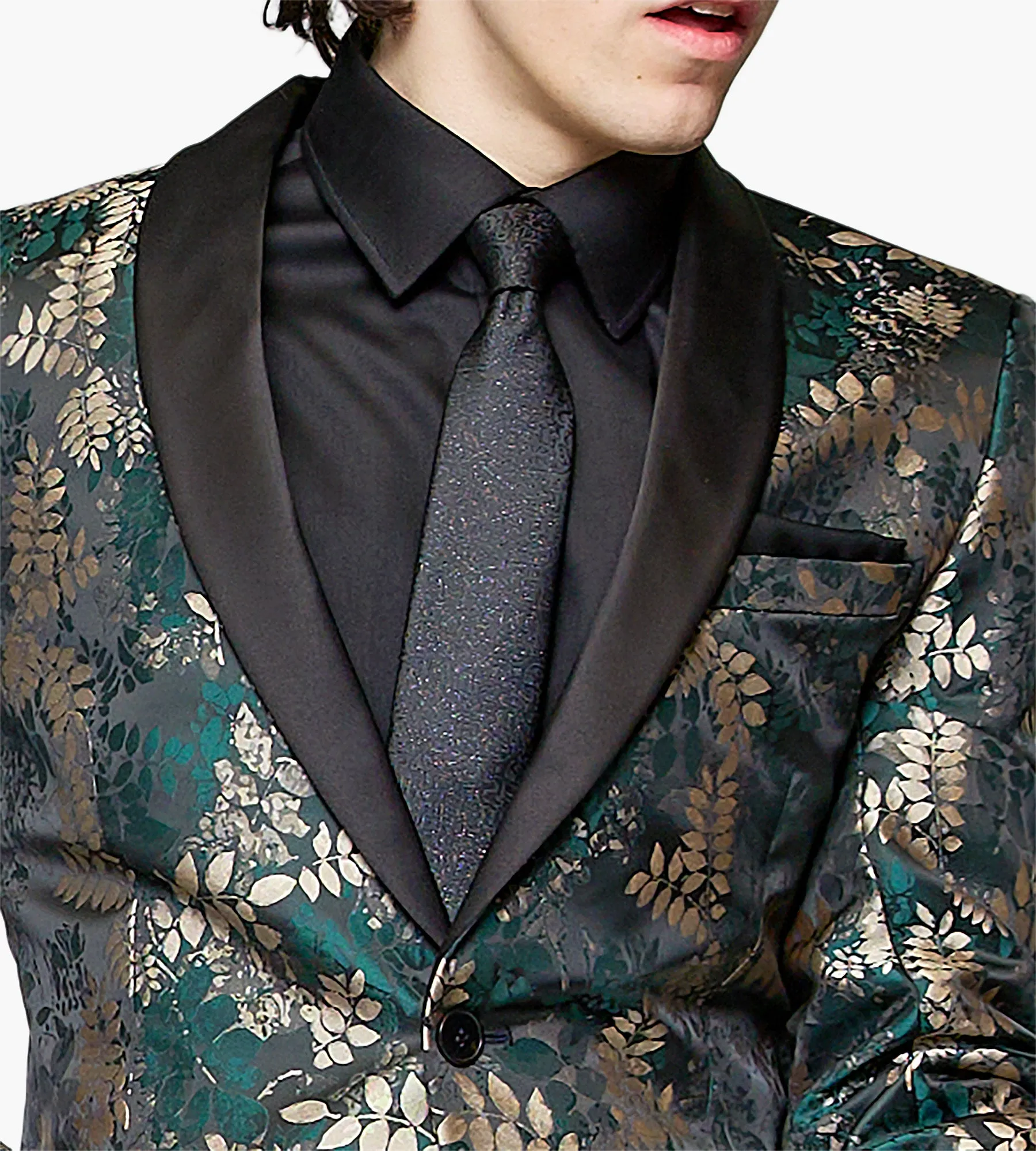 Jacquard Tux Prom Look