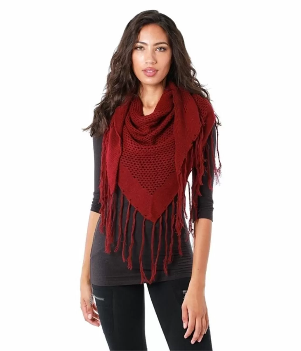 Knitted Hemp Organic Triangle Tassel Scarf