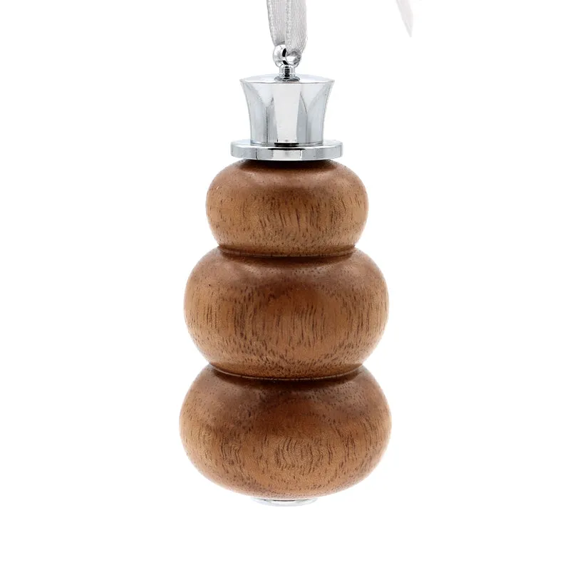 Koa Wood Snowman Ornament