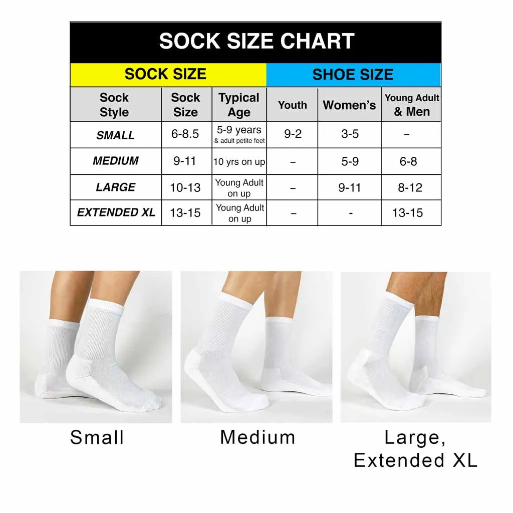 Large 1/2 Cushion Basic Cotton Ribbed Crew Socks - 3 Pack