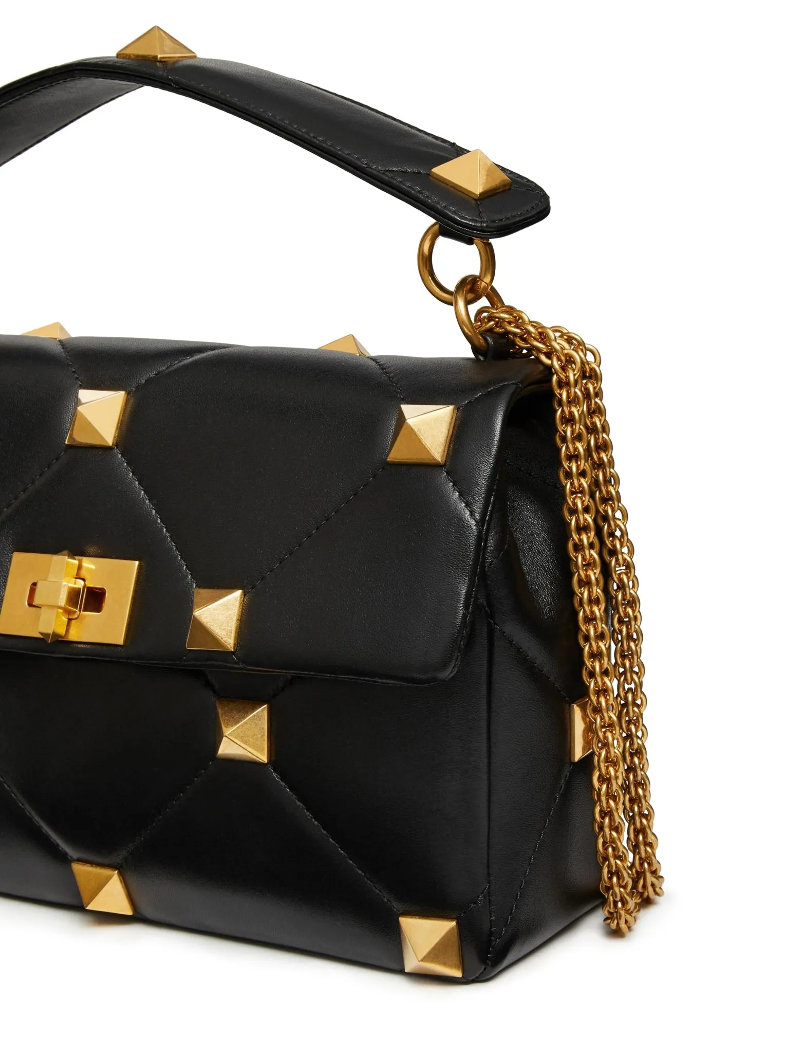 LARGE BAG WITH ROMAN STUD THE SHOULDER BAG IN NAPPA CHAIN