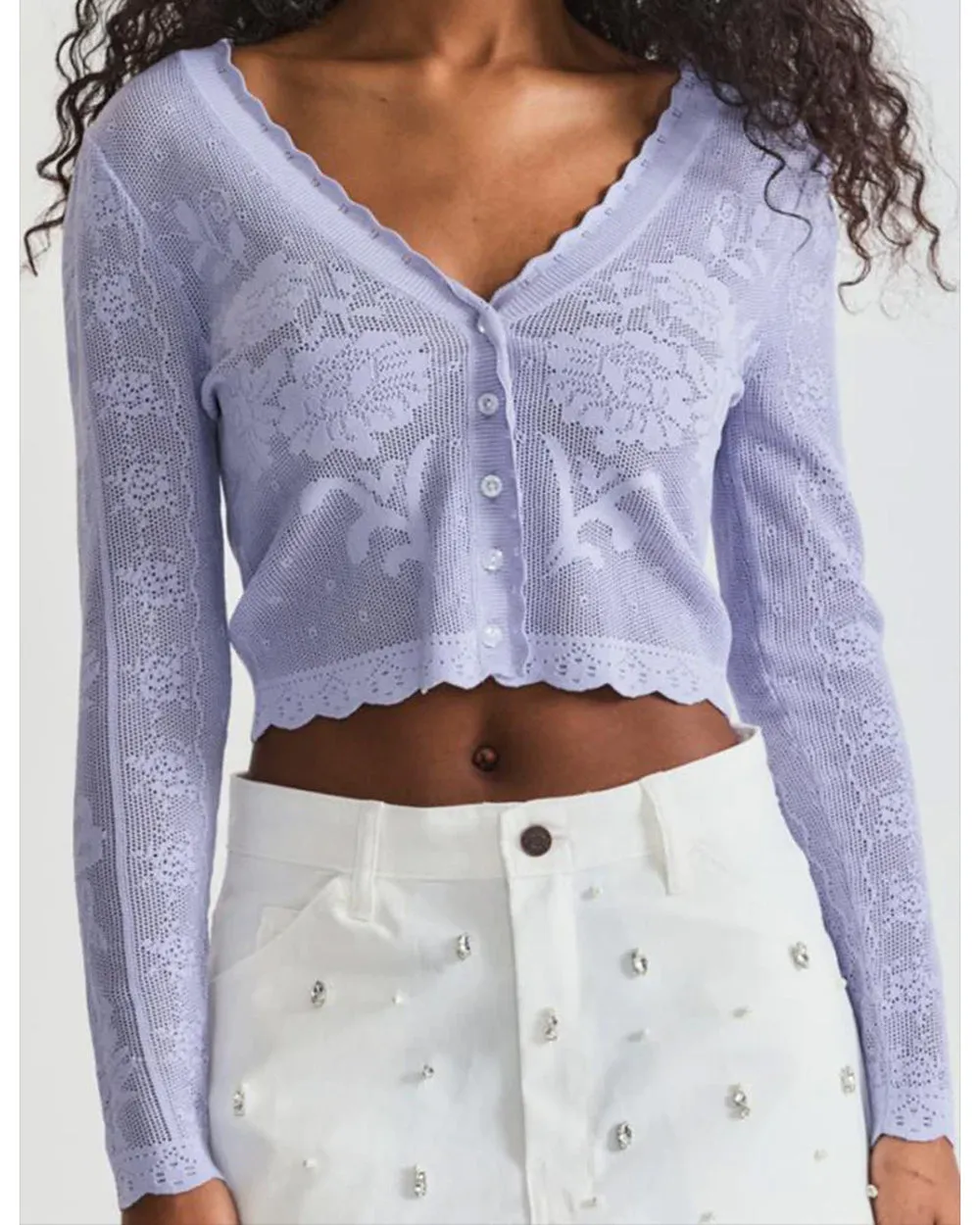 Lavendar Arabesque Cardigan