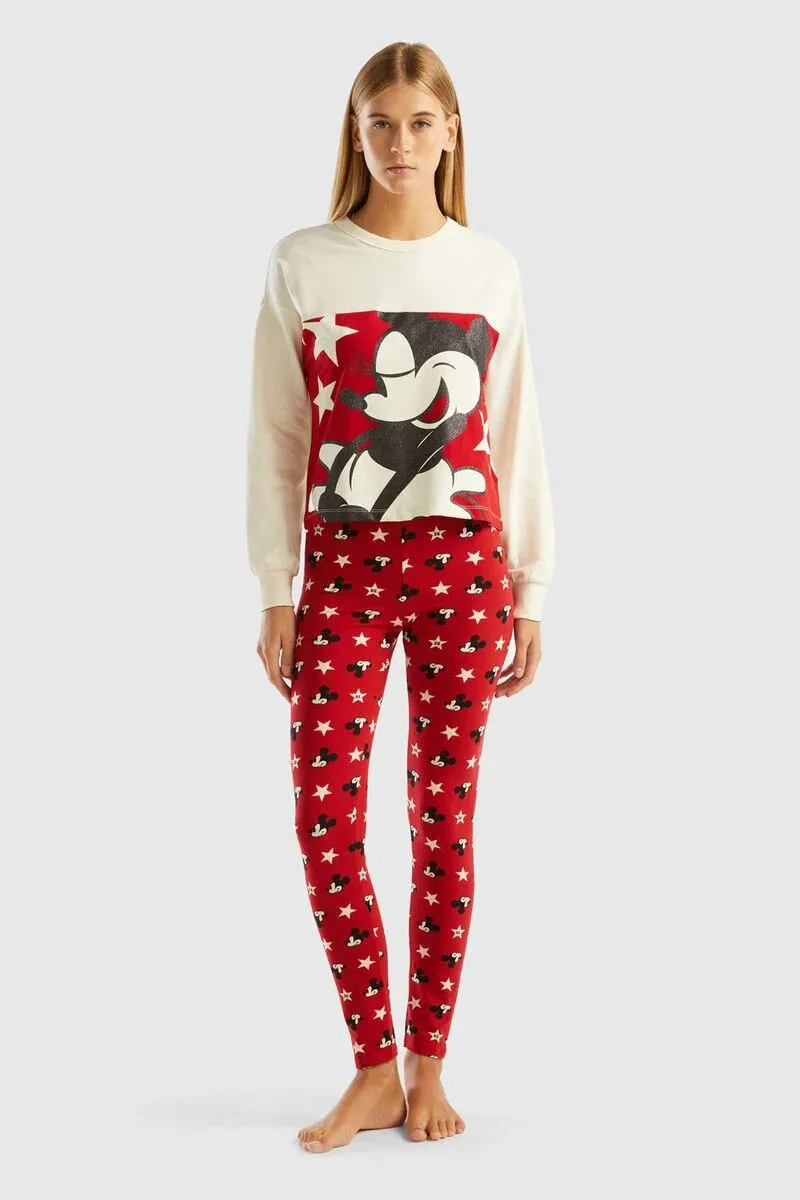 Leggings Mickey Mouse donna Rosso