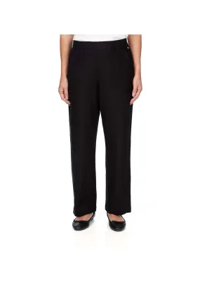 Linen Blend Black Trousers