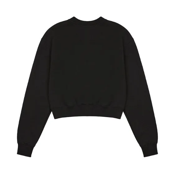 LUV IS TRUE  |Crew Neck Street Style U-Neck Long Sleeves Plain Cotton