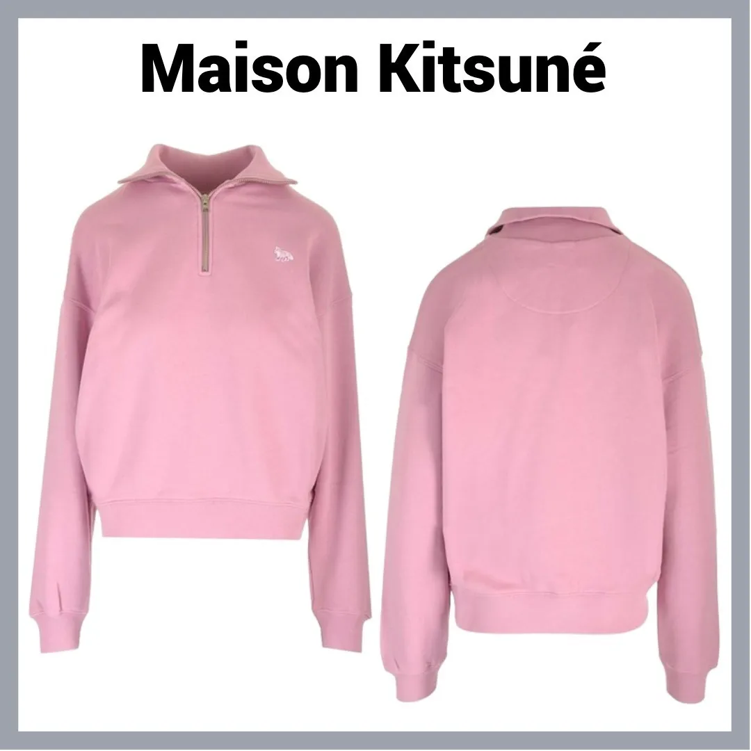 MAISON KITSUNE  |Unisex Blended Fabrics Street Style Long Sleeves Plain