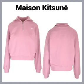 MAISON KITSUNE  |Unisex Blended Fabrics Street Style Long Sleeves Plain