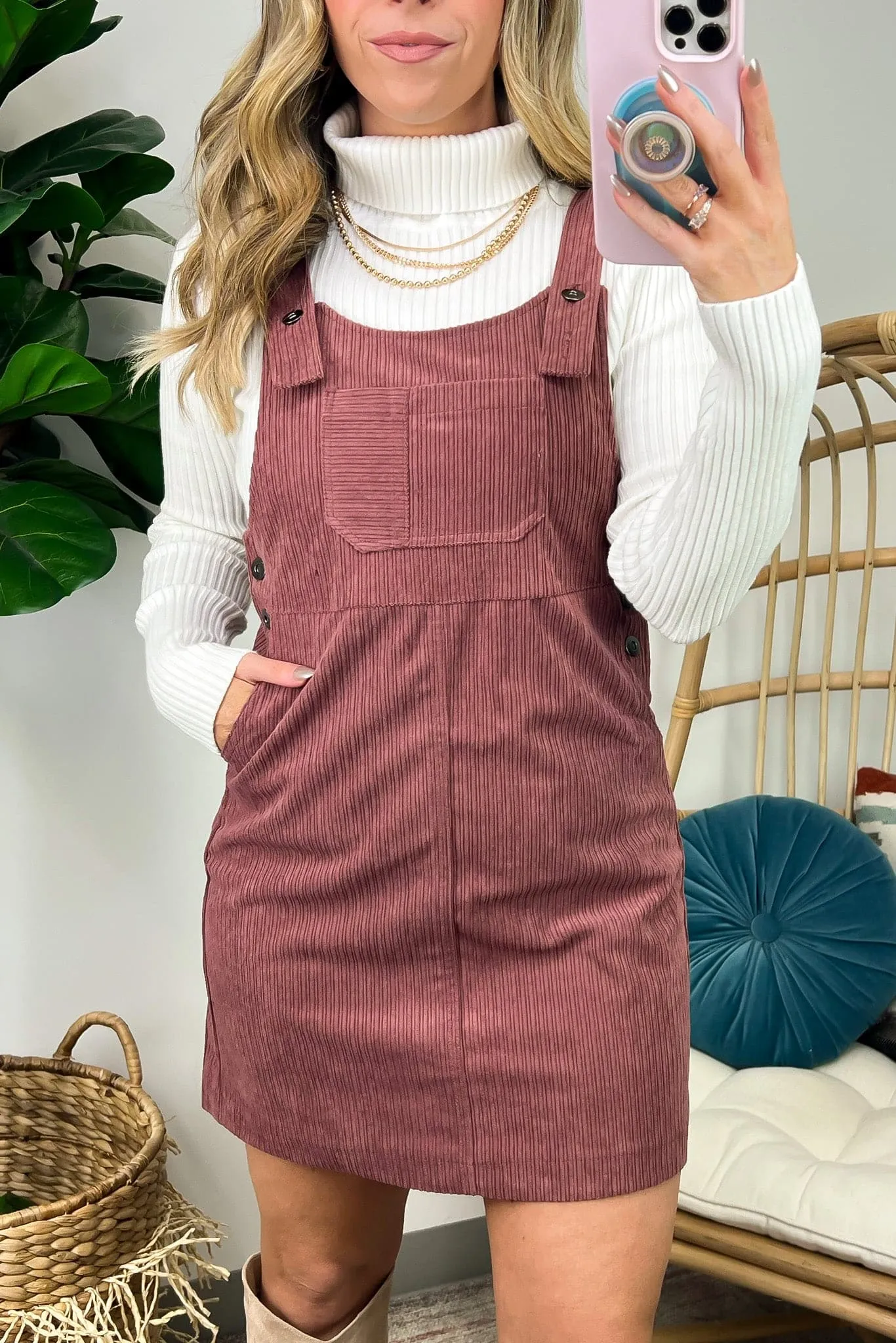 Maketta Corduroy Skirtall Mini Dress - FINAL SALE