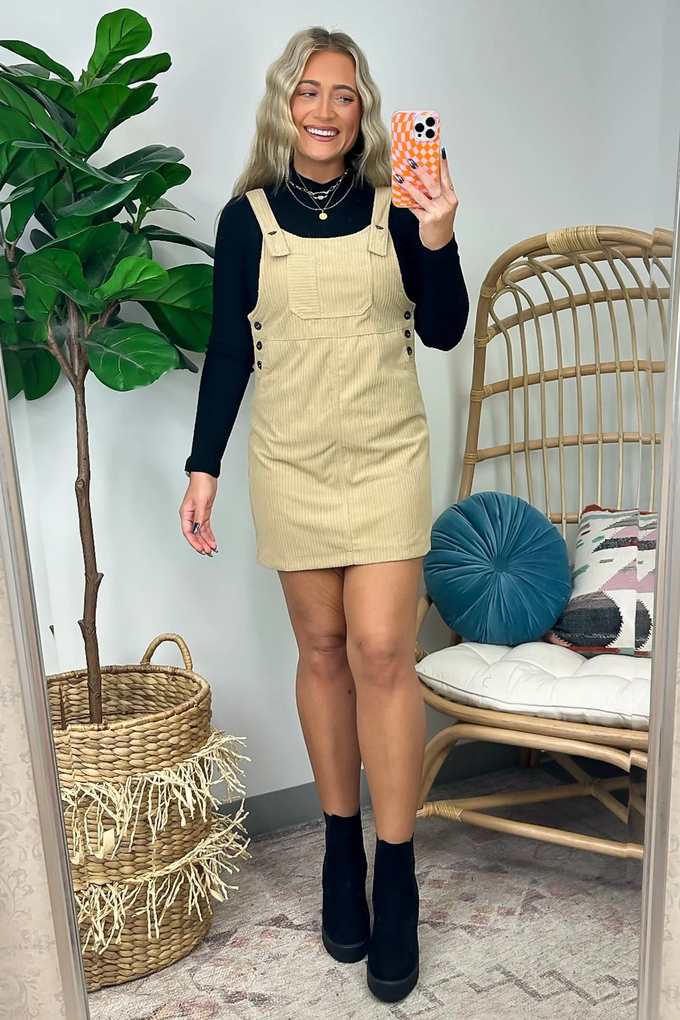 Maketta Corduroy Skirtall Mini Dress - FINAL SALE