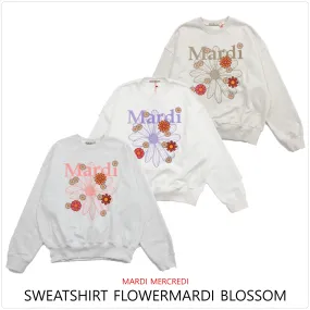 Mardi Mercredi  |Flower Patterns Street Style U-Neck Long Sleeves Cotton Logo