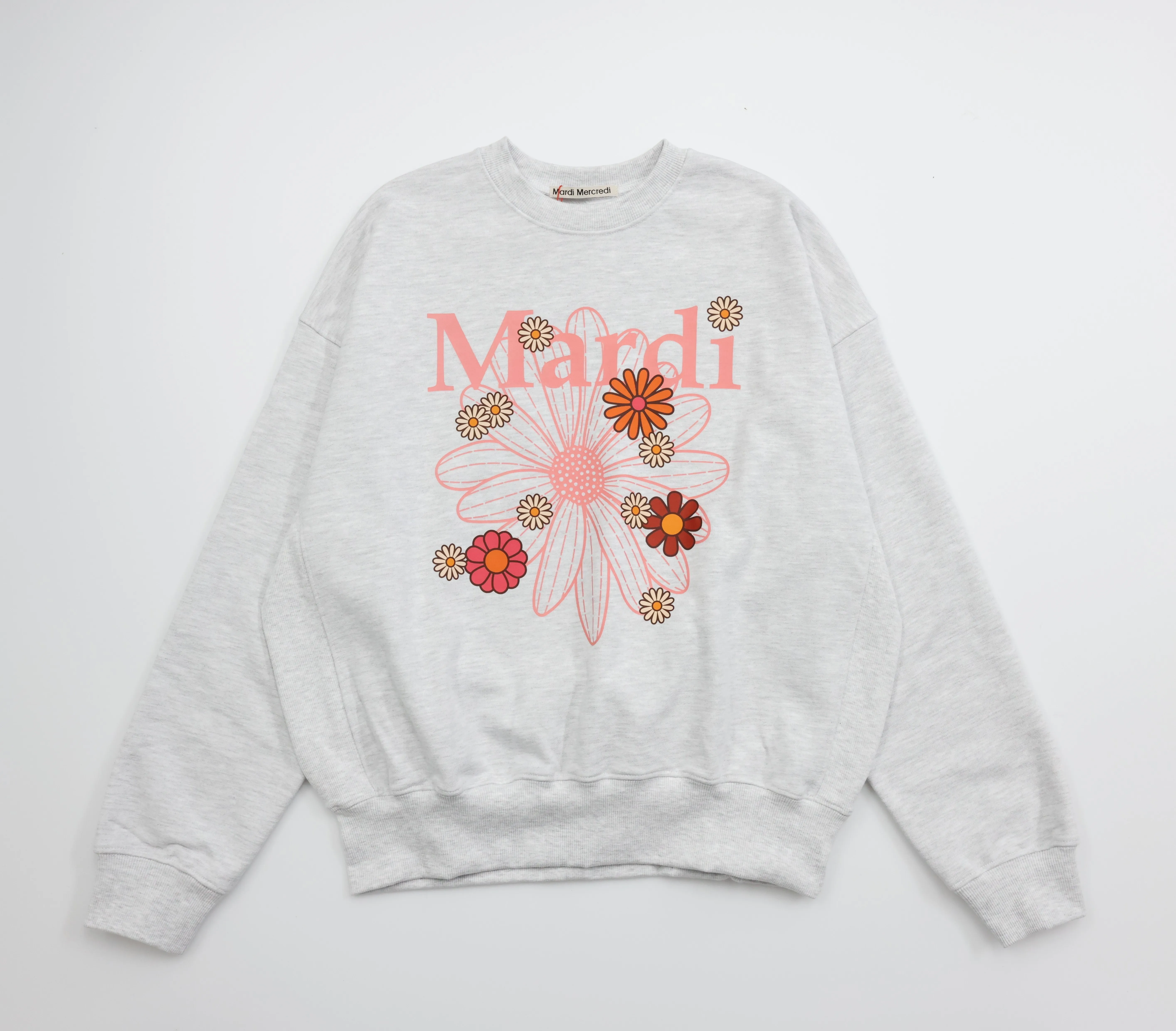 Mardi Mercredi  |Flower Patterns Street Style U-Neck Long Sleeves Cotton Logo