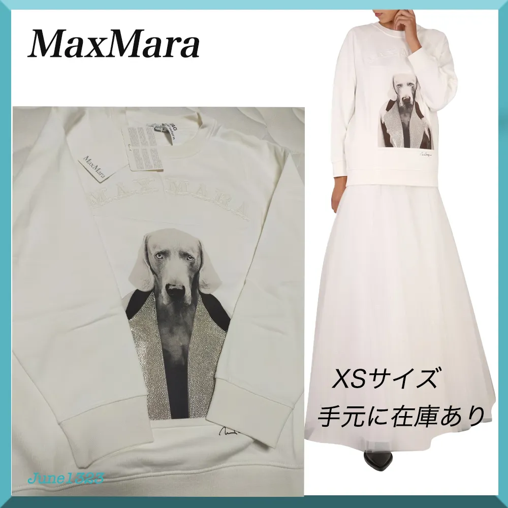 MaxMara  |Crew Neck Unisex Street Style Long Sleeves