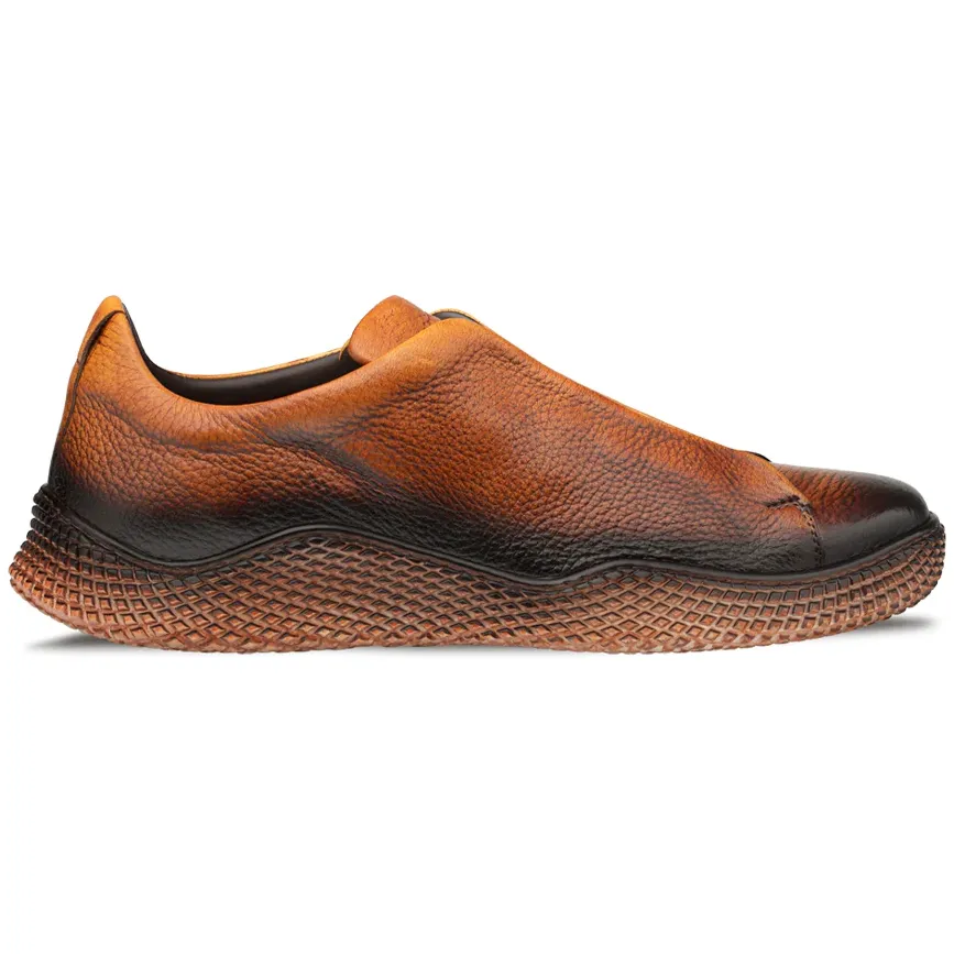 Mezlan Calico Deer Slip On Sneaker Cognac 