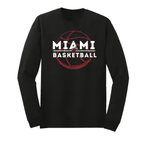 Miami HEAT Basketball Long Sleeve Black Tee